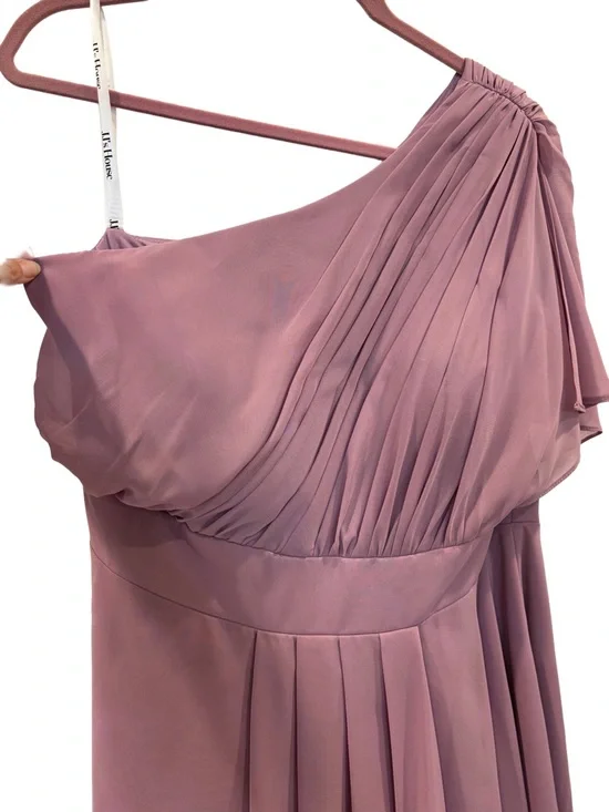 Chiffon One-Shoulder Asymmetrical Women's Dress, Size 16 - Picture 4 of 9